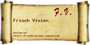 Frisch Vivien névjegykártya